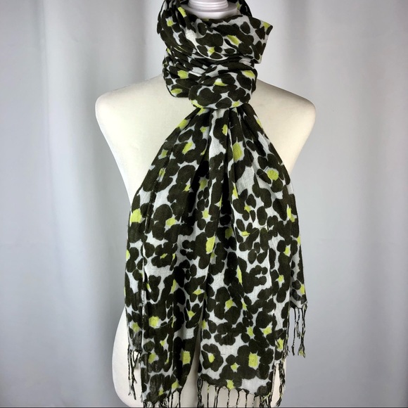 Floral Leopard Print Pashmina Scarf - Picture 1 of 7